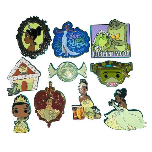 Disney Other - Lot of authentic Disney princess pins Tiana princess and the frog PATF
